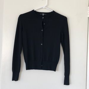 EUC Black Merino Uniqlo Cardigan XXS